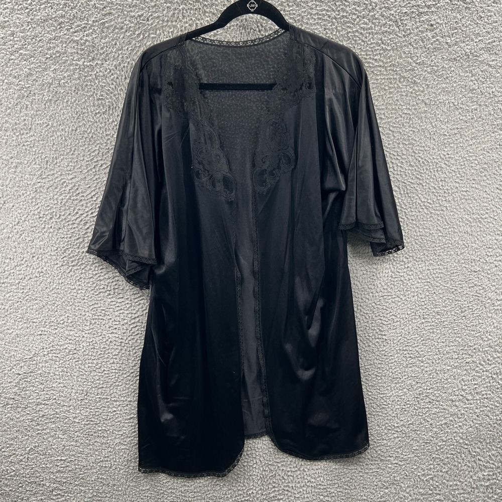 Womens Sheer Open Front Kimono Robe Goth Whimsigoth Lace Trim Layering Piece